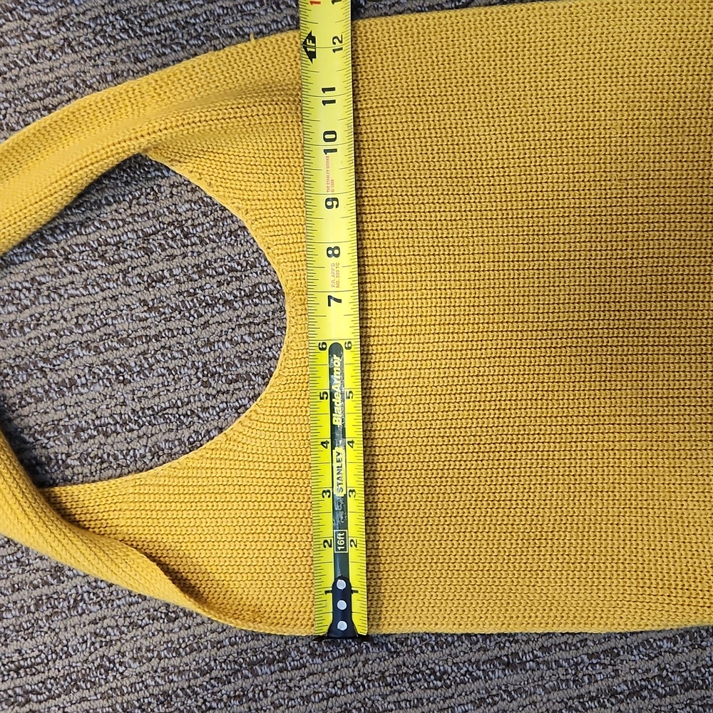 Free People Mustard Yellow Knit Bow Strap Dress - Picture 8 of 16